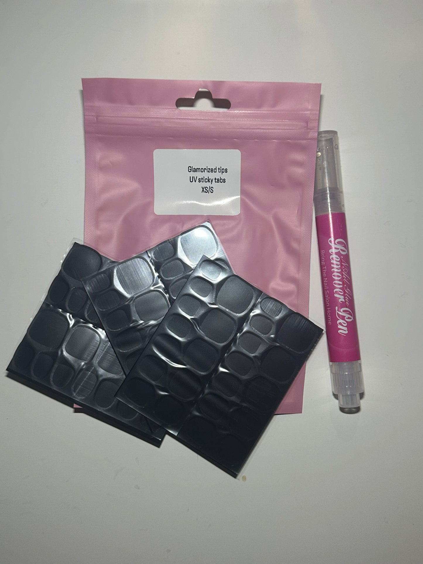 UV sticky tabs 5 packs & 1 glue remover pen