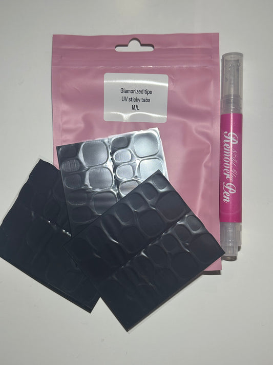 UV sticky tabs 5 packs & 1 glue remover pen
